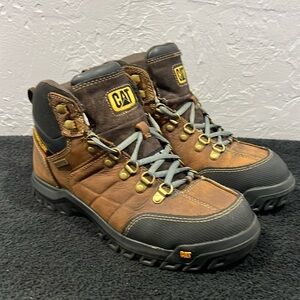 🔥🔥 CATERPILLAR CAT THRESHOLD WATERPROOF WORK BOOTS STEEL TOE Men Size 8.5 - EUC